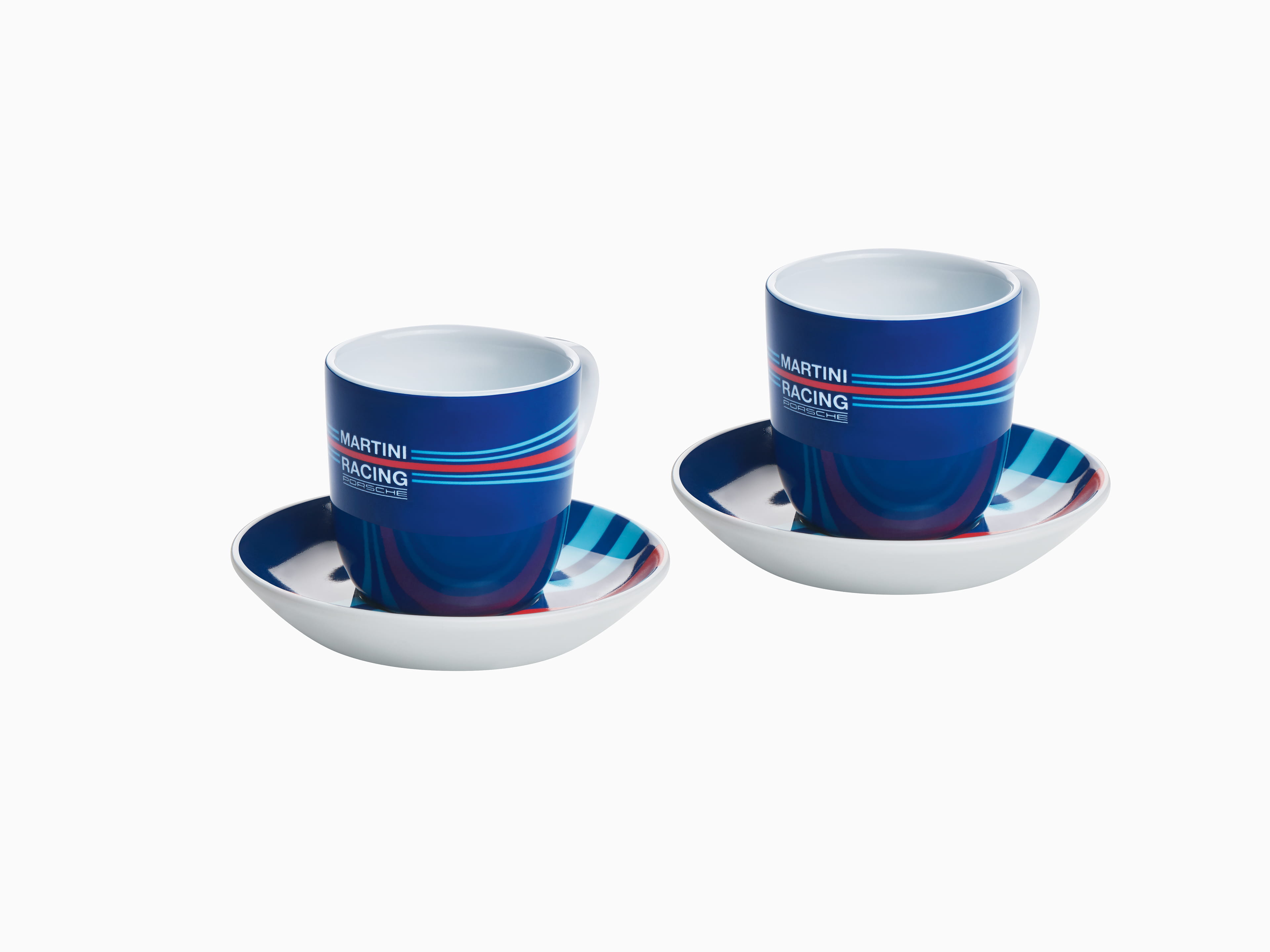 Martini Racing Espresso Cups in Blue 2 QTY