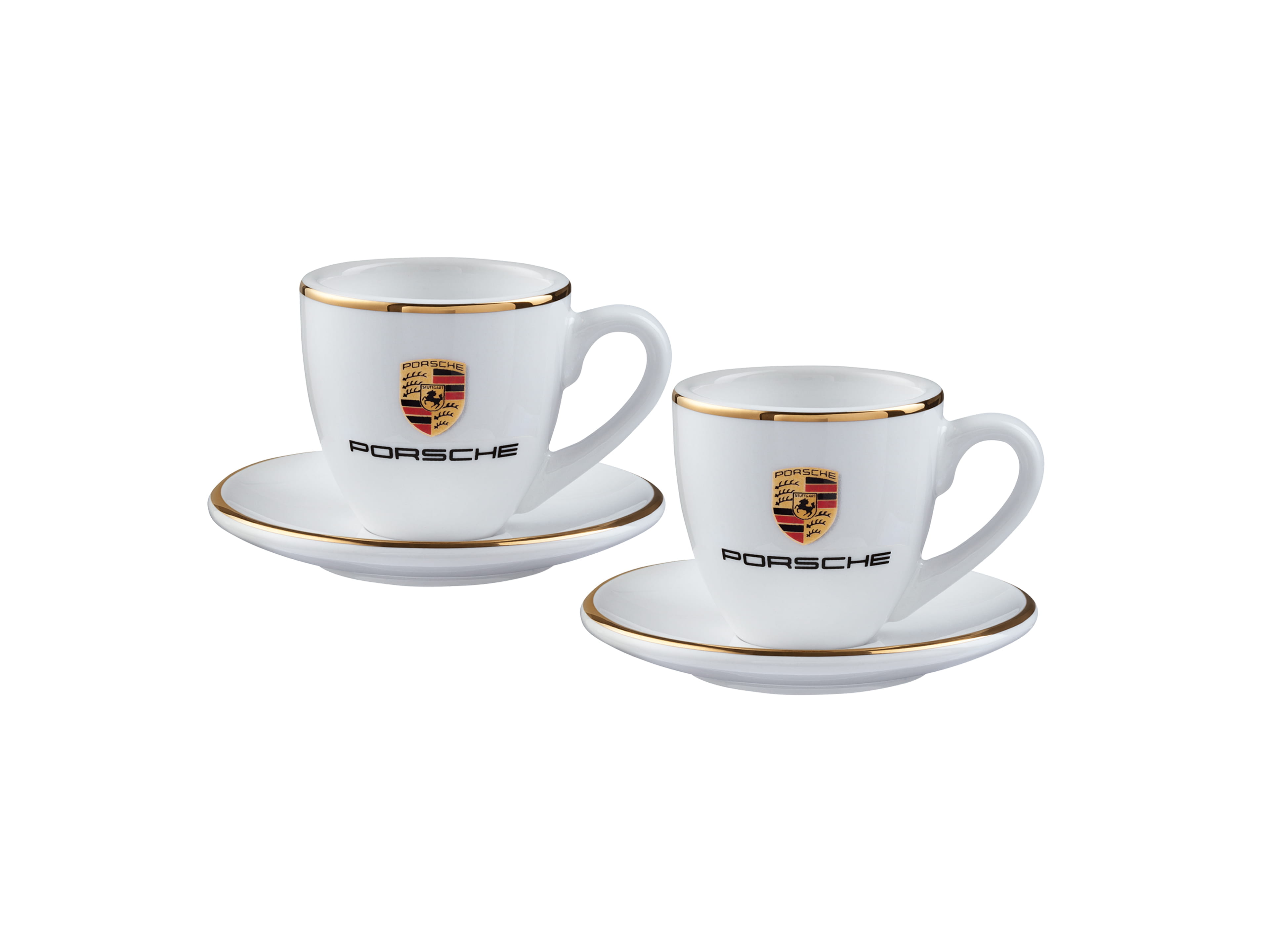 Porsche Crest Espresso cup set 2 QTY