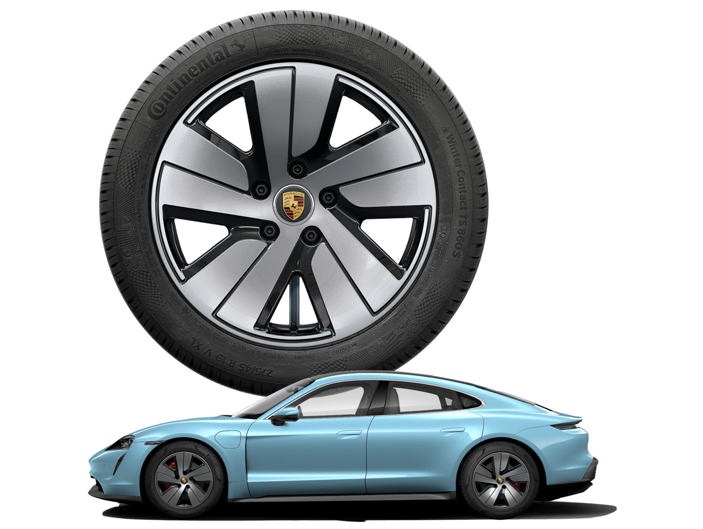 19-inch Taycan S Aero in black (high-gloss)