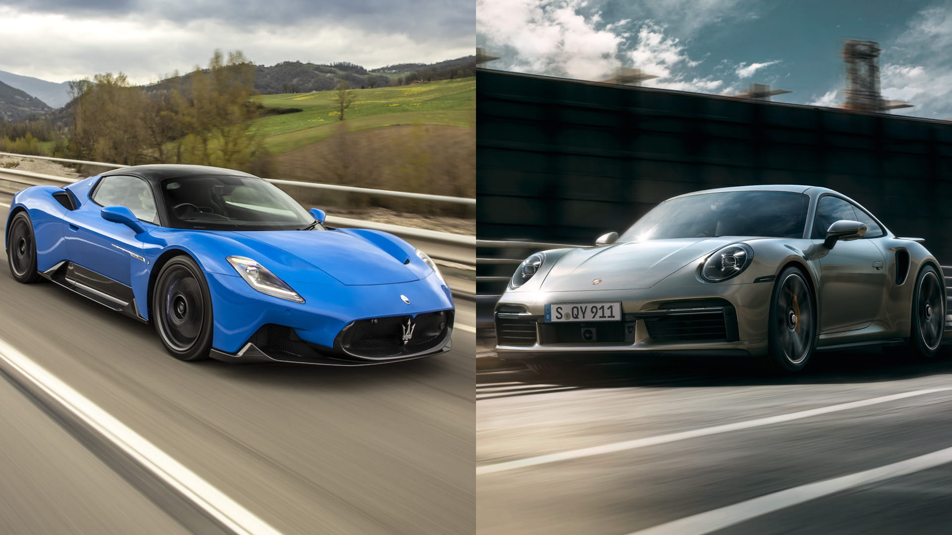 Maserati MC20 2022 vs 911 Turbo S 2022