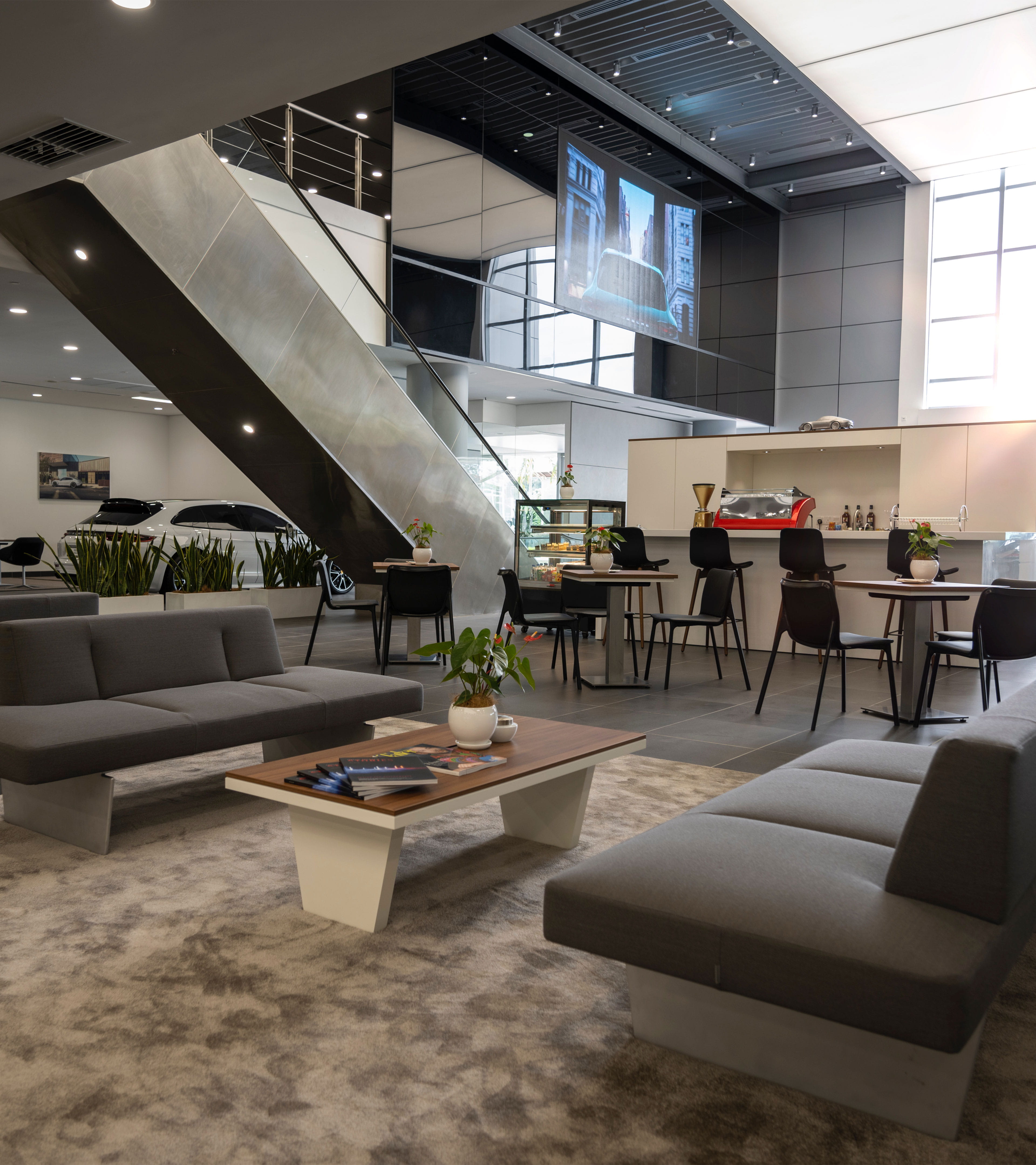 Porsche Centre Ara Damansara. Carrera Lounge. Waiting and seating lounge area.